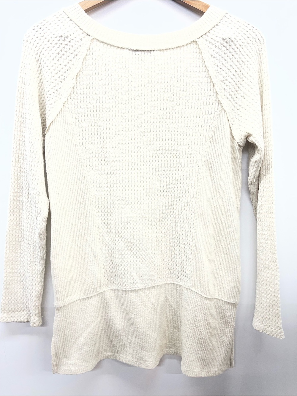 Eri + Ali for Anthropologie sweater features a textured waffle knit design - Picture 2 of 4